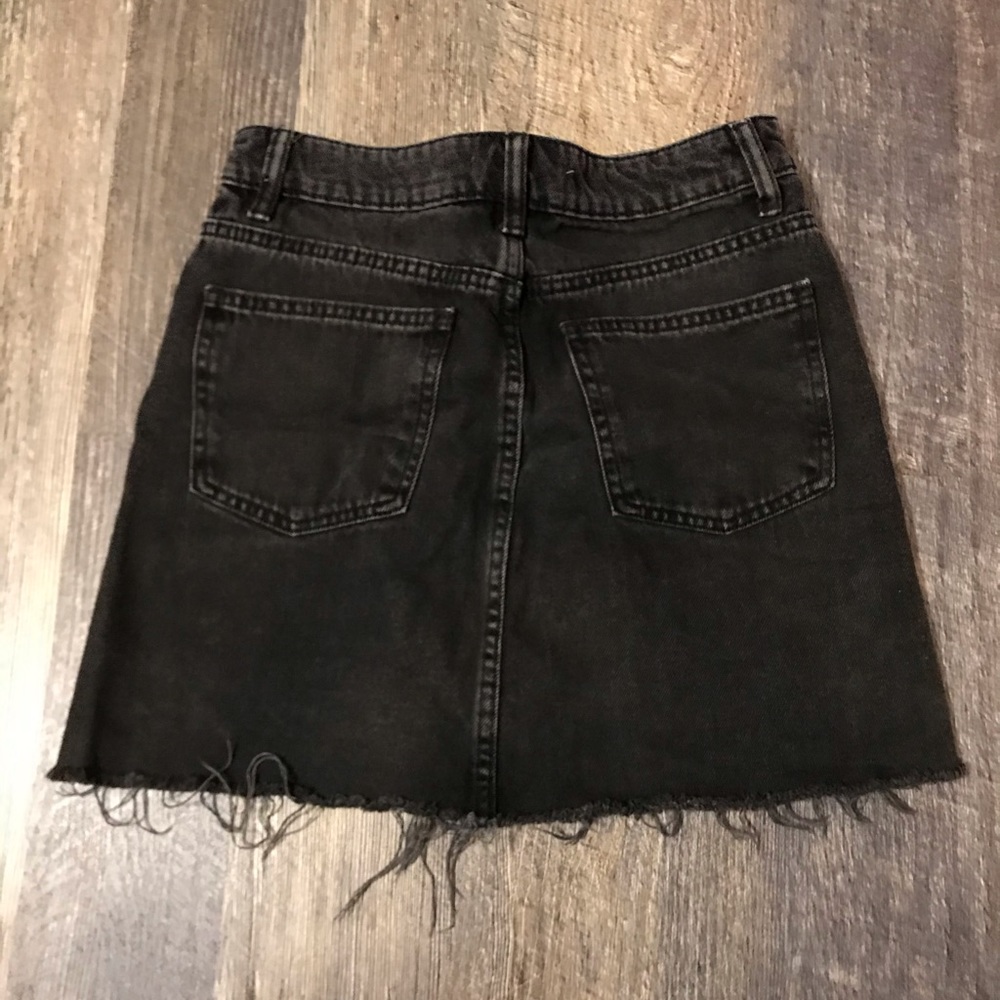 Black Denim Skirt